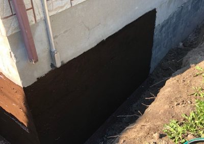 Imperméabilisation d’une fondation en bloc de béton avec membrane Cantex et membrane Delta drain à Terrebonne et ses environs - Alain Fissure à mascouche