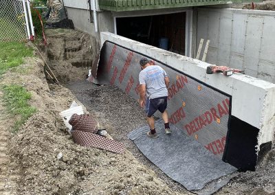 REPARATION DE FISSURE DE FONDATION SUR LA RIVE-NORD - Alain fissure