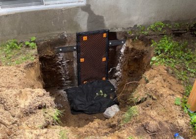 Réparation de fondation avec correcte de pente négative à Mascouche - Alain Fissure
